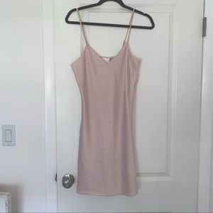 Le Rose Satin Slip Dress Blush Dusty Rose New with Tags Size Small